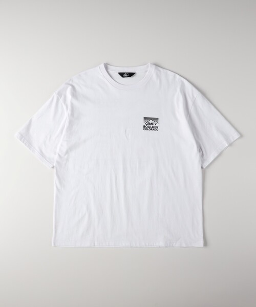 Right-on(ライトオン)の「「CAMP7」手書き風バックプリントTシャツ(Tシャツ/カットソー・メンズ・ライトグレー/ブラック/ホワイト・04/05/06)」の19枚目の写真
