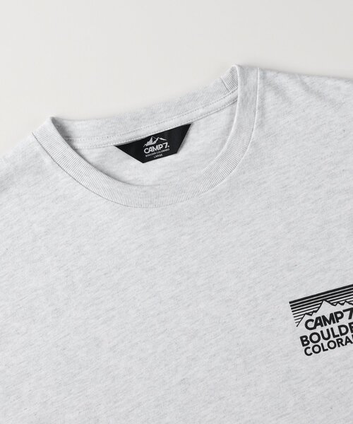 Right-on(ライトオン)の「「CAMP7」手書き風バックプリントTシャツ(Tシャツ/カットソー・メンズ・ライトグレー/ブラック/ホワイト・04/05/06)」の14枚目の写真