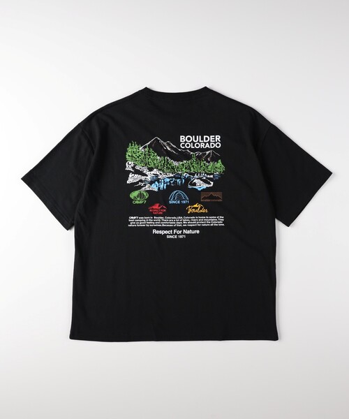 Right-on(ライトオン)の「「CAMP7」手書き風バックプリントTシャツ(Tシャツ/カットソー・メンズ・ライトグレー/ブラック/ホワイト・04/05/06)」の6枚目の写真