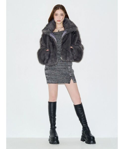 EVRIS（エヴリス）の「【厚底】シャークソールロングブーツ（ブーツ・レディース・ブラック/ブラウン・SMALL/LARGE/MEDIUM）」の5枚目の写真