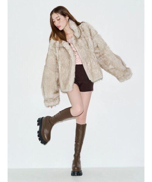 EVRIS（エヴリス）の「【厚底】シャークソールロングブーツ（ブーツ・レディース・ブラック/ブラウン・SMALL/LARGE/MEDIUM）」の7枚目の写真