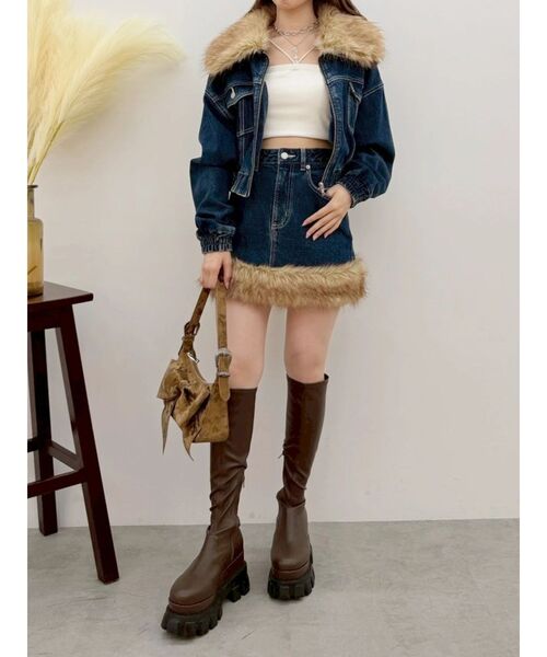 EVRIS（エヴリス）の「【厚底】シャークソールロングブーツ（ブーツ・レディース・ブラック/ブラウン・SMALL/LARGE/MEDIUM）」の19枚目の写真