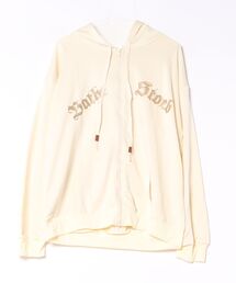 【Cr+ov（クローヴ）】ロゴ刺繍 ジップアップ ルーズパーカー cro-hoodie-1-21【RBTS】