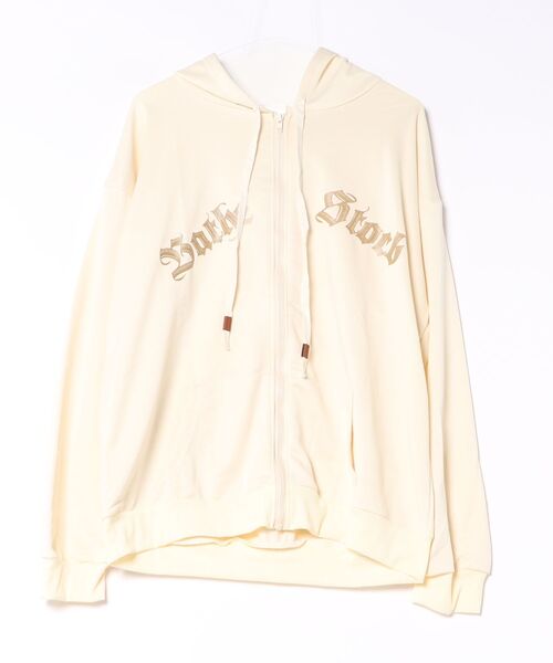 Burner(バーナー)の「【Cr+ov(クローヴ)】ロゴ刺繍 ジップアップ ルーズパーカー cro-hoodie-1-21【RBTS】(パーカー・メンズ・グレー/ベージュ/ブラック・FREE)」の3枚目の写真