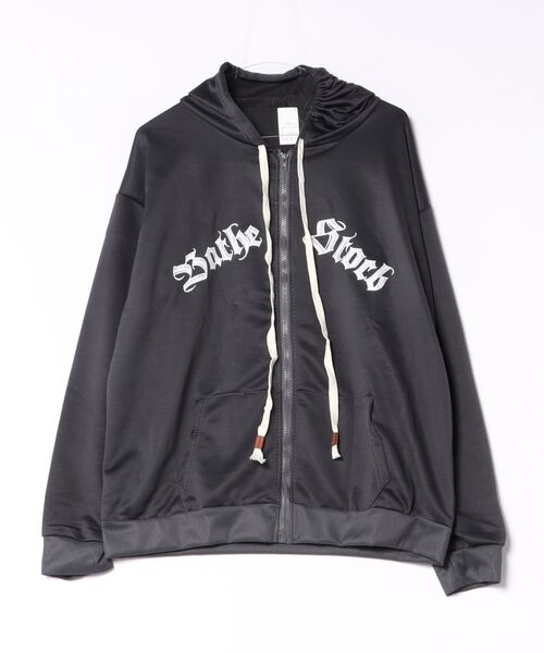Burner(バーナー)の「【Cr+ov(クローヴ)】ロゴ刺繍 ジップアップ ルーズパーカー cro-hoodie-1-21【RBTS】(パーカー・メンズ・グレー/ベージュ/ブラック・FREE)」の2枚目の写真