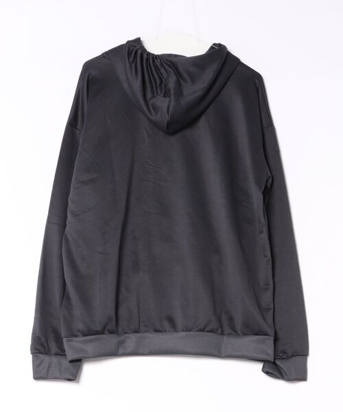 Burner(バーナー)の「【Cr+ov(クローヴ)】ロゴ刺繍 ジップアップ ルーズパーカー cro-hoodie-1-21【RBTS】(パーカー・メンズ・グレー/ベージュ/ブラック・FREE)」の4枚目の写真