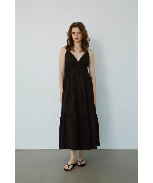 ALEXIA STAM(アリシアスタン)の「Tiered Summer Dress /パッドin ティアードドレス(ワンピース・レディース・ホワイト/ブラック・S/M)」の1枚目の写真