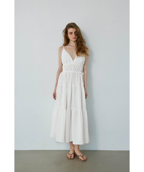 ALEXIA STAM(アリシアスタン)の「Tiered Summer Dress /パッドin ティアードドレス(ワンピース・レディース・ホワイト/ブラック・S/M)」の3枚目の写真