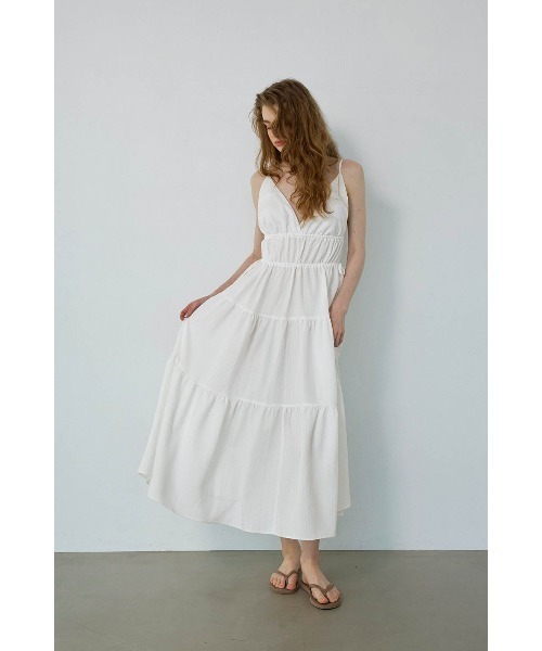 ALEXIA STAM(アリシアスタン)の「Tiered Summer Dress /パッドin ティアードドレス(ワンピース・レディース・ホワイト/ブラック・S/M)」の4枚目の写真