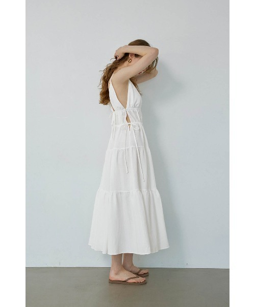ALEXIA STAM(アリシアスタン)の「Tiered Summer Dress /パッドin ティアードドレス(ワンピース・レディース・ホワイト/ブラック・S/M)」の5枚目の写真