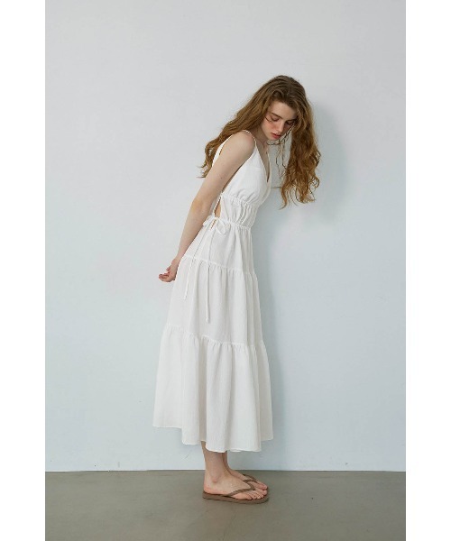 ALEXIA STAM(アリシアスタン)の「Tiered Summer Dress /パッドin ティアードドレス(ワンピース・レディース・ホワイト/ブラック・S/M)」の6枚目の写真