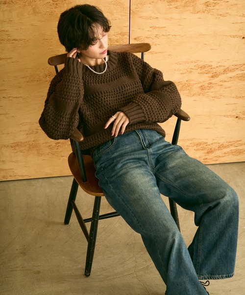 uchi.（ウチ）の「ストレートデニムパンツ（デニムパンツ・レディース・ブルー・SMALL/MEDIUM/LARGE）」の19枚目の写真