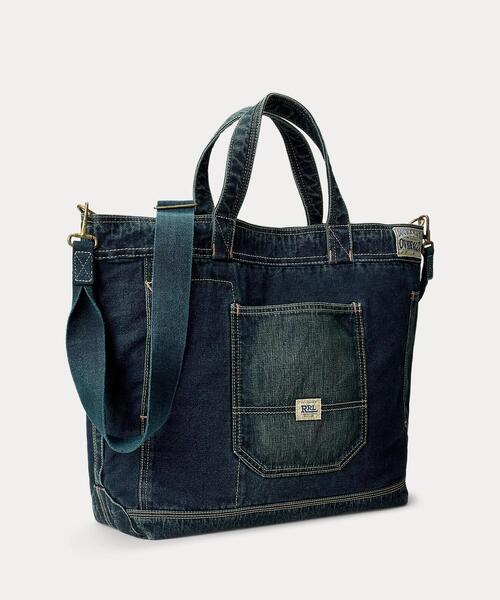 RRL（ダブル アール エル）の「インディゴ キャンバス トート（トートバッグ・メンズ・ネイビー系1・ONE）」の2枚目の写真