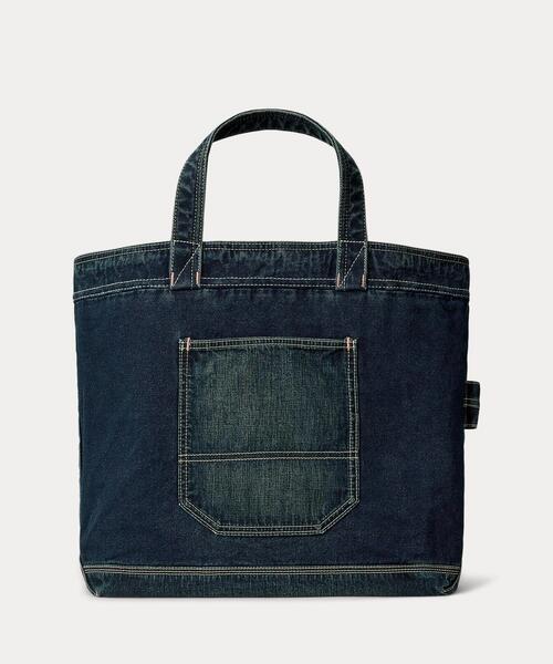 RRL（ダブル アール エル）の「インディゴ キャンバス トート（トートバッグ・メンズ・ネイビー系1・ONE）」の3枚目の写真