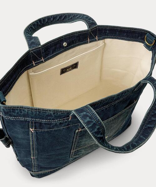 RRL（ダブル アール エル）の「インディゴ キャンバス トート（トートバッグ・メンズ・ネイビー系1・ONE）」の4枚目の写真