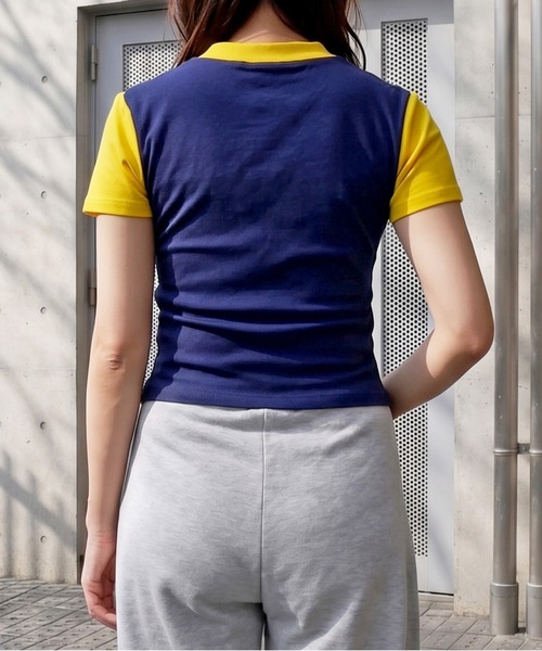 FUN(ファン)の「チビユニフォームT(Tシャツ/カットソー・レディース・ネイビー/ピンク/オフホワイト・FREE)」の5枚目の写真