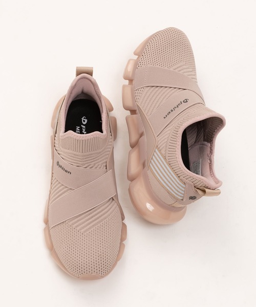 phiten(ファイテン)の「phiten スニーカー PHL-007(スニーカー・レディース・ライトベージュ/ピンク/ブラック・22.5/23/23.5/24/25/24.5)」の19枚目の写真