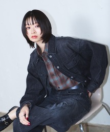 DDボタンノーカラーデニムジャケット（デニムジャケット）｜Darich