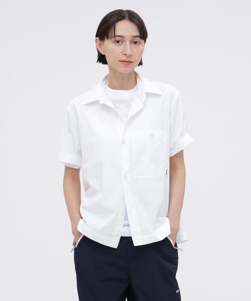 MHL.(エムエイチエル)の「MHL. UTILITY WEAR PIECE DYED COTTON POPLIN SHIRT(シャツ/ブラウス・レディース・ホワイト・SMALL/MEDIUM/LARGE)」の1枚目の写真