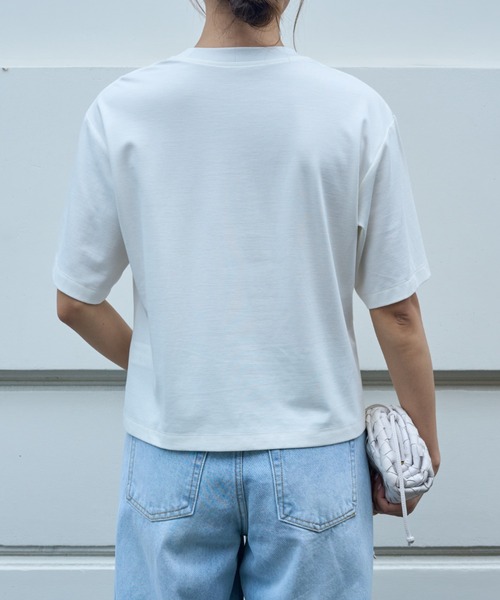 BIRTHDAY BASH(バースデイバッシュ)の「SCATTERED BIJOU TOPS(スキャッタードビジュートップス)(Tシャツ/カットソー・レディース・ブラック/ホワイト・FREE)」の13枚目の写真