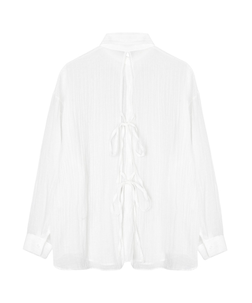 NICK&NICOLE（ニックアンドニコール）の「BACK STRAP SHIRT_IVORY（シャツ/ブラウス・レディース・その他・FREE）」の2枚目の写真