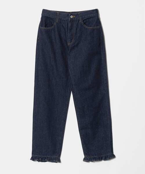 BEAUTY&YOUTH UNITED ARROWS(ビューティーアンドユースユナイテッドアローズ)の「フリル テーパード デニムパンツ(デニムパンツ・レディース・ネイビー/ブラック・M/S)」の2枚目の写真