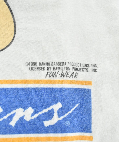 VINTAGE(ヴィンテージ)の「【USED】90’s The Flintstones “WEST VIRGINIA” カレッジ アメフト Tシャツ USA製(Tシャツ/カットソー・メンズ・ホワイト・LARGE)」の3枚目の写真