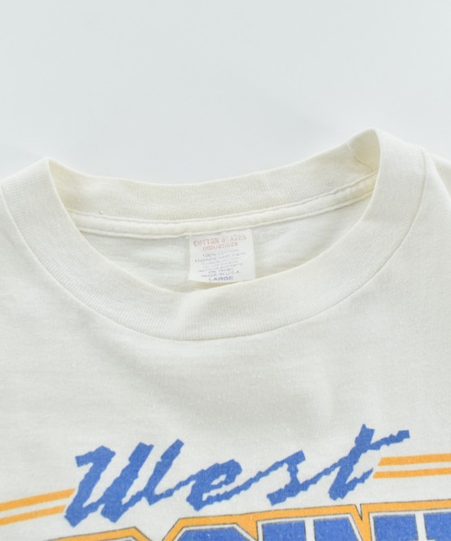 VINTAGE(ヴィンテージ)の「【USED】90’s The Flintstones “WEST VIRGINIA” カレッジ アメフト Tシャツ USA製(Tシャツ/カットソー・メンズ・ホワイト・LARGE)」の5枚目の写真