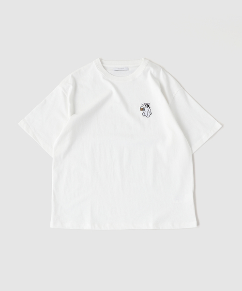 B.C STOCK(ベーセーストック)の「キャッチアップエンブロイダリーTEE(Tシャツ/カットソー・メンズ・ホワイト系その他/グリーン/ホワイト×ホワイト/ピンク/ホワイト/ブラック・MEDIUM/LARGE)」の3枚目の写真