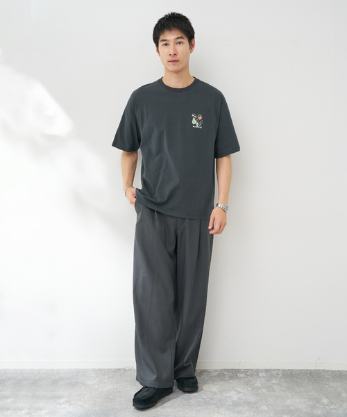 B.C STOCK(ベーセーストック)の「キャッチアップエンブロイダリーTEE(Tシャツ/カットソー・メンズ・ホワイト系その他/グリーン/ホワイト×ホワイト/ピンク/ホワイト/ブラック・MEDIUM/LARGE)」の21枚目の写真
