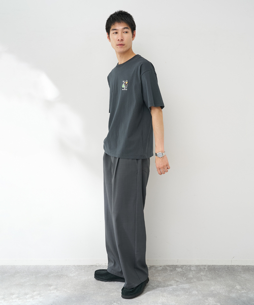 B.C STOCK(ベーセーストック)の「キャッチアップエンブロイダリーTEE(Tシャツ/カットソー・メンズ・ホワイト系その他/グリーン/ホワイト×ホワイト/ピンク/ホワイト/ブラック・MEDIUM/LARGE)」の14枚目の写真