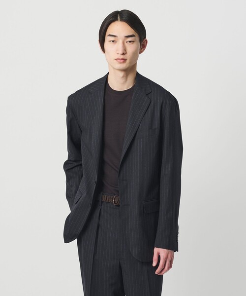 SOVEREIGN(ソブリン)の「<SOVEREIGN> チョーク ストライプ シングル 2ボタン テーラードジャケット RELAX MODEL(テーラードジャケット・メンズ・ネイビー・L)」の1枚目の写真