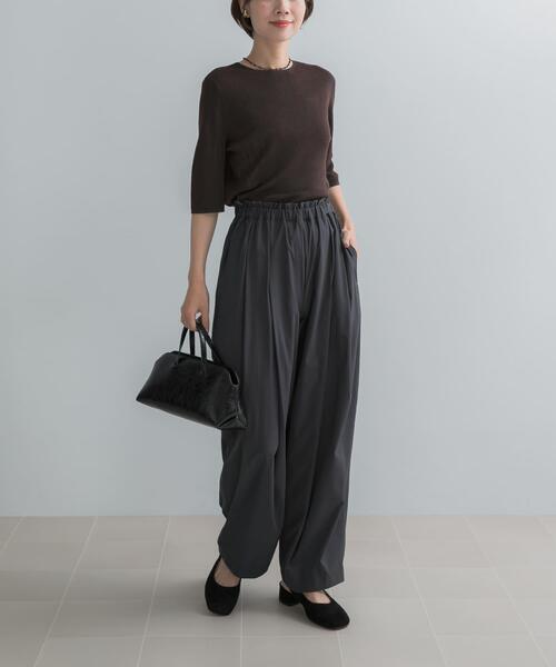 URBAN RESEARCH ROSSO WOMEN（アーバンリサーチ　ロッソ）の「ELENDEEK　2WAY SHEER KNIT（ニット/セーター・レディース・ブラウン/チャコールグレー/ブルー・FREE）」の8枚目の写真