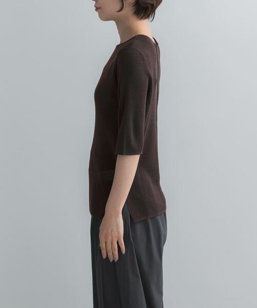 URBAN RESEARCH ROSSO WOMEN（アーバンリサーチ　ロッソ）の「ELENDEEK　2WAY SHEER KNIT（ニット/セーター・レディース・ブラウン/チャコールグレー/ブルー・FREE）」の10枚目の写真