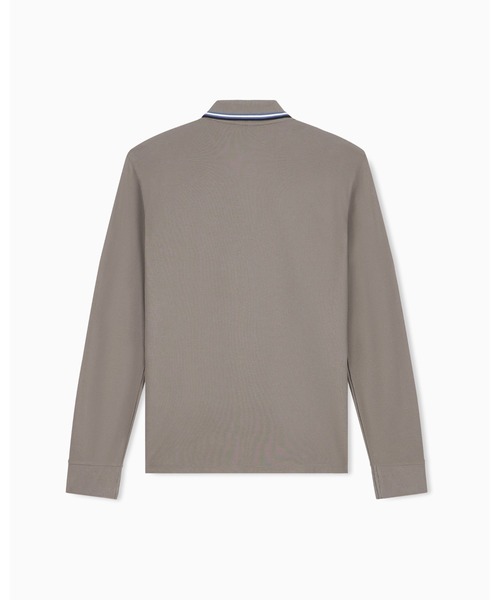 ARMANI EXCHANGE(アルマーニエクスチェンジ)の「【A|X アルマーニ エクスチェンジ】AXロゴ ラインリブ レギュラーフィット 長袖ポロシャツ/REGULAR(ポロシャツ・メンズ・グレイッシュベージュ/ダークネイビー・X-SMALL/X-LARGE/SMALL/MEDIUM/LARGE)」の5枚目の写真