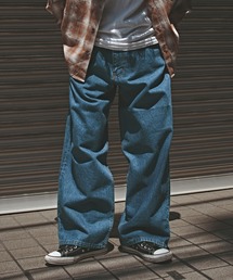NEO BLUE / ネオブルー Tinted Charcoal Mud Wash Super Baggy Jeans デニムパンツ危