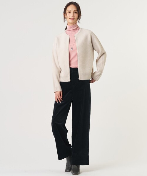 J.PRESS Ladies(J.プレス レディス)の「【WEB限定カラーあり】AIR DUROY LIGHT セミ ワイド パンツ(その他パンツ・レディース・ネイビー系/ベージュ系/グレー系・XS/S)」の14枚目の写真
