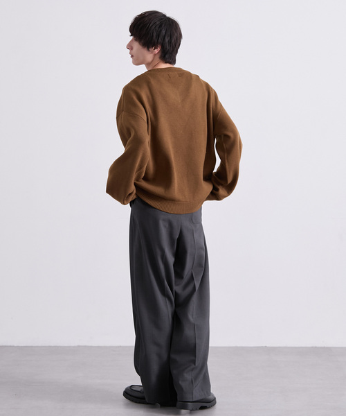EMMA CLOTHES(エマクローズ)の「ミラノリブVネックニット〈ウォッシャブル〉(ニット/セーター・メンズ・グレー/ブラック/レッド/オフホワイト/グリーン/ブラウン・S/L/M)」の20枚目の写真