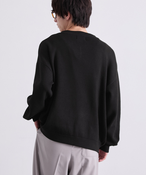 EMMA CLOTHES(エマクローズ)の「ミラノリブVネックニット〈ウォッシャブル〉(ニット/セーター・メンズ・グレー/ブラック/レッド/オフホワイト/グリーン/ブラウン・S/L/M)」の15枚目の写真
