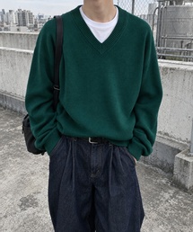 EMMA CLOTHES（エマクローズ）の「ミラノリブVネックニット〈ウォッシャブル〉（ニット/セーター）」