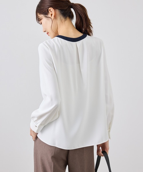 ROPE' PICNIC(ロペピクニック)の「【WEB限定サイズ】配色アソート ボウタイ ブラウス 通勤 お仕事(シャツ/ブラウス・レディース・サックスブルー/ベージュ/チャコールグレー/ホワイト系その他/ホワイト系その他4/ホワイト系その他2・S/L/M)」の15枚目の写真