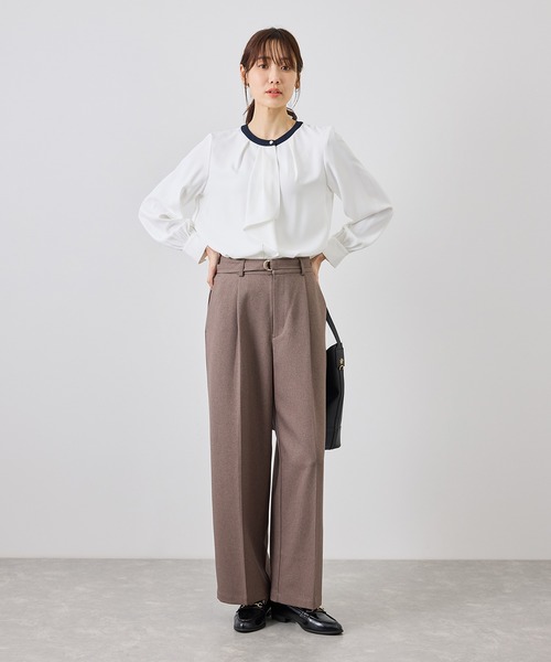 ROPE' PICNIC(ロペピクニック)の「【WEB限定サイズ】配色アソート ボウタイ ブラウス 通勤 お仕事(シャツ/ブラウス・レディース・サックスブルー/ベージュ/チャコールグレー/ホワイト系その他/ホワイト系その他4/ホワイト系その他2・S/L/M)」の16枚目の写真