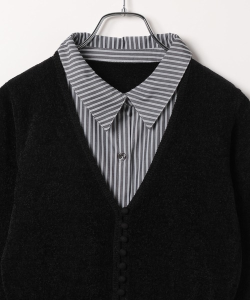 PAGEBOY(ページボーイ)の「シャツドッキングチビモールカーディガン(カーディガン/ボレロ・レディース・ネイビー/ブラック・FREE)」の15枚目の写真
