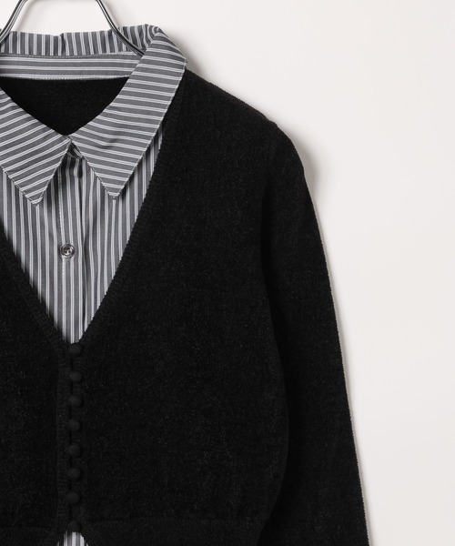 PAGEBOY(ページボーイ)の「シャツドッキングチビモールカーディガン(カーディガン/ボレロ・レディース・ネイビー/ブラック・FREE)」の13枚目の写真