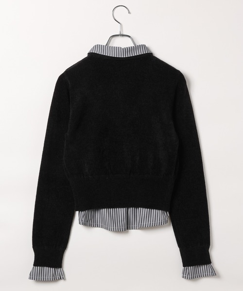 PAGEBOY(ページボーイ)の「シャツドッキングチビモールカーディガン(カーディガン/ボレロ・レディース・ネイビー/ブラック・FREE)」の9枚目の写真