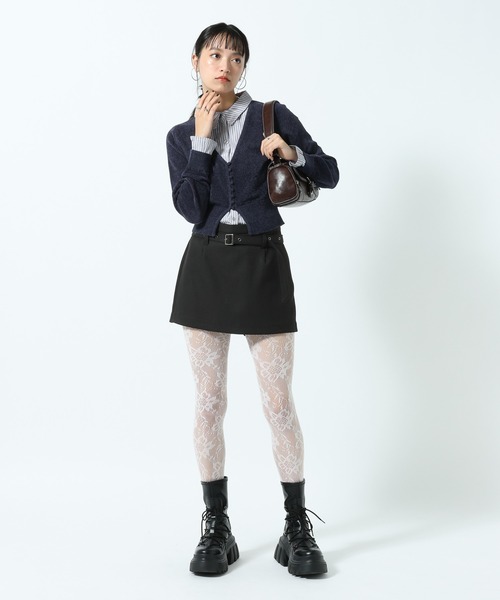 PAGEBOY(ページボーイ)の「シャツドッキングチビモールカーディガン(カーディガン/ボレロ・レディース・ネイビー/ブラック・FREE)」の19枚目の写真