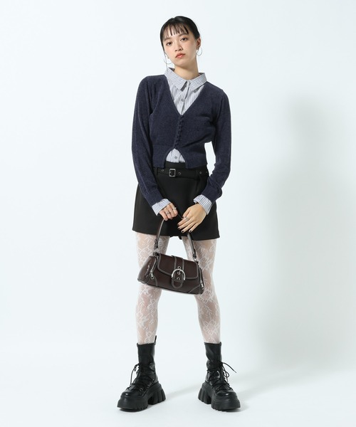 PAGEBOY(ページボーイ)の「シャツドッキングチビモールカーディガン(カーディガン/ボレロ・レディース・ネイビー/ブラック・FREE)」の16枚目の写真