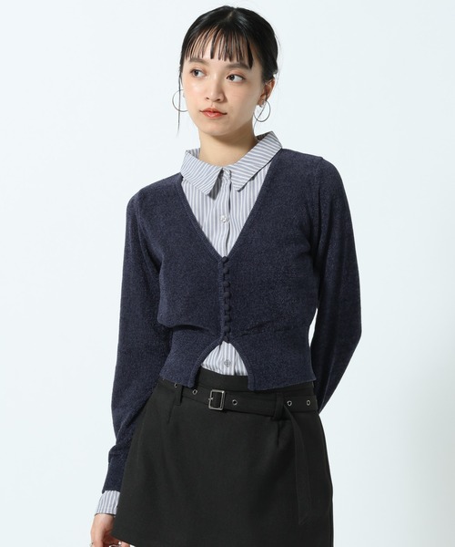 PAGEBOY(ページボーイ)の「シャツドッキングチビモールカーディガン(カーディガン/ボレロ・レディース・ネイビー/ブラック・FREE)」の22枚目の写真