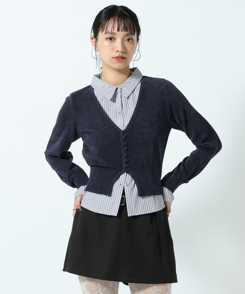 PAGEBOY(ページボーイ)の「シャツドッキングチビモールカーディガン(カーディガン/ボレロ・レディース・ネイビー/ブラック・FREE)」の20枚目の写真