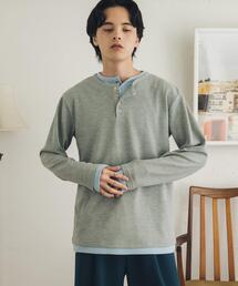 SENSE OF PLACE by URBAN RESEARCH | フェイクレイヤードヘンリーネックロングTシャツ(Tシャツ/カットソー)